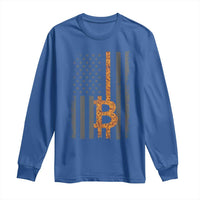 BTC Bitcoin American Flag Long Sleeve Shirt Crypto Buy the Dip