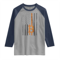 BTC Bitcoin American Flag Raglan Shirt Crypto Buy the Dip