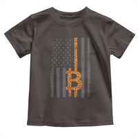 BTC Bitcoin American Flag Toddler T Shirt Crypto Buy the Dip