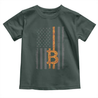BTC Bitcoin American Flag Toddler T Shirt Crypto Buy the Dip