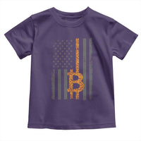 BTC Bitcoin American Flag Toddler T Shirt Crypto Buy the Dip