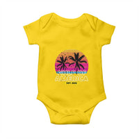 Welcome To America's Gulf Baby Onesie Est 2025 Retro Vintage Summer Vibes
