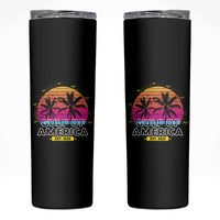 Welcome To America's Gulf Skinny Tumbler Est 2025 Retro Vintage Summer Vibes