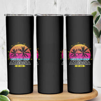 Welcome To America's Gulf Skinny Tumbler Est 2025 Retro Vintage Summer Vibes