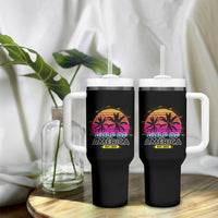 Welcome To America's Gulf Tumbler With Handle Est 2025 Retro Vintage Summer Vibes
