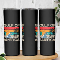 Gulf Of America Skinny Tumbler Funny Beach Summer Vacation Retro Vintage