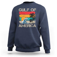 Gulf Of America Sweatshirt Funny Beach Summer Vacation Retro Vintage