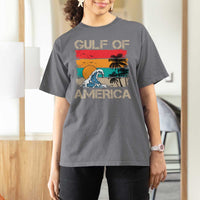 Gulf Of America T Shirt For Women Funny Beach Summer Vacation Retro Vintage