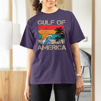 Gulf Of America T Shirt For Women Funny Beach Summer Vacation Retro Vintage