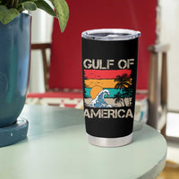 Gulf Of America Tumbler Cup Funny Beach Summer Vacation Retro Vintage