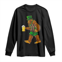 St Patricks Day Bigfoot Long Sleeve Shirt Sasquatch Beer Funny Party Shamrock