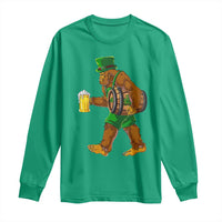 St Patricks Day Bigfoot Long Sleeve Shirt Sasquatch Beer Funny Party Shamrock
