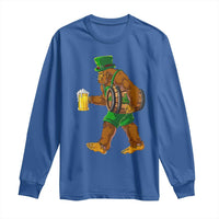 St Patricks Day Bigfoot Long Sleeve Shirt Sasquatch Beer Funny Party Shamrock