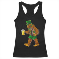 St Patricks Day Bigfoot Racerback Tank Top Sasquatch Beer Funny Party Shamrock