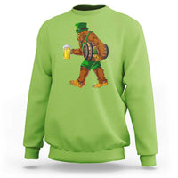 St Patricks Day Bigfoot Sweatshirt Sasquatch Beer Funny Party Shamrock