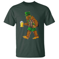 St Patricks Day Bigfoot T Shirt Sasquatch Beer Funny Party Shamrock