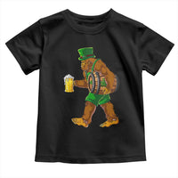 St Patricks Day Bigfoot Toddler T Shirt Sasquatch Beer Funny Party Shamrock