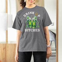 Drink Up Bitches Funny St Patricks Day T Shirt For Women Irish Beer Lovers
