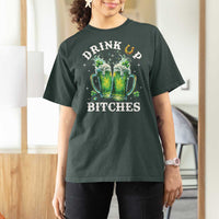 Drink Up Bitches Funny St Patricks Day T Shirt For Women Irish Beer Lovers