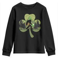 St Patricks Day Bigfoot Youth Sweatshirt Sasquatch Irish Beer Lovers Shamrock Clover Leaf