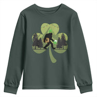 St Patricks Day Bigfoot Youth Sweatshirt Sasquatch Irish Beer Lovers Shamrock Clover Leaf