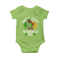 St Patricks Day Bigfoot Baby Onesie Irish Shamrock Sasquatch Beer Lovers