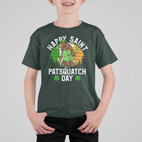St Patricks Day Bigfoot T Shirt For Kid Irish Shamrock Sasquatch Beer Lovers