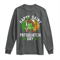 St Patricks Day Bigfoot Long Sleeve Shirt Irish Shamrock Sasquatch Beer Lovers