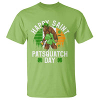 St Patricks Day Bigfoot T Shirt Irish Shamrock Sasquatch Beer Lovers