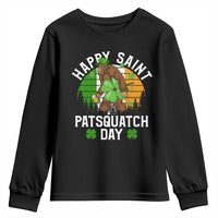 St Patricks Day Bigfoot Youth Sweatshirt Irish Shamrock Sasquatch Beer Lovers