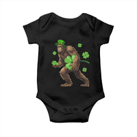 St Patricks Day Bigfoot Baby Onesie Funny Sasquatch Shamrock