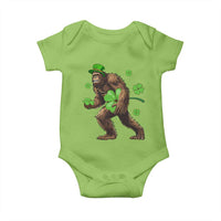 St Patricks Day Bigfoot Baby Onesie Funny Sasquatch Shamrock
