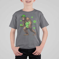 St Patricks Day Bigfoot T Shirt For Kid Funny Sasquatch Shamrock