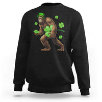 St Patricks Day Bigfoot Sweatshirt Funny Sasquatch Shamrock