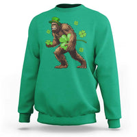 St Patricks Day Bigfoot Sweatshirt Funny Sasquatch Shamrock