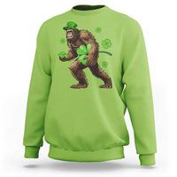 St Patricks Day Bigfoot Sweatshirt Funny Sasquatch Shamrock