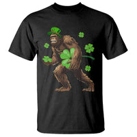 St Patricks Day Bigfoot T Shirt Funny Sasquatch Shamrock