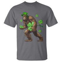 St Patricks Day Bigfoot T Shirt Funny Sasquatch Shamrock