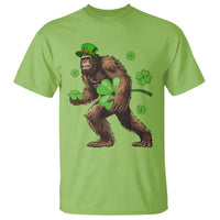 St Patricks Day Bigfoot T Shirt Funny Sasquatch Shamrock