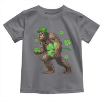 St Patricks Day Bigfoot Toddler T Shirt Funny Sasquatch Shamrock