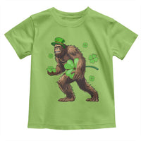 St Patricks Day Bigfoot Toddler T Shirt Funny Sasquatch Shamrock