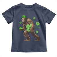 St Patricks Day Bigfoot Toddler T Shirt Funny Sasquatch Shamrock
