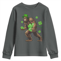 St Patricks Day Bigfoot Youth Sweatshirt Funny Sasquatch Shamrock