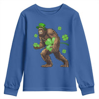 St Patricks Day Bigfoot Youth Sweatshirt Funny Sasquatch Shamrock