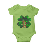 St Patricks Day Lucky Shamrock Bigfoot Baby Onesie Funny Sasquatch Irish