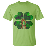 St Patricks Day Lucky Shamrock Bigfoot T Shirt Funny Sasquatch Irish