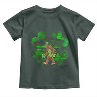 St Patricks Day Lucky Shamrock Bigfoot Toddler T Shirt Funny Sasquatch Irish