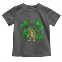 St Patricks Day Lucky Shamrock Bigfoot Toddler T Shirt Funny Sasquatch Irish