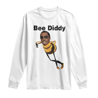 Bee Diddy Long Sleeve Shirt Dark Humor Internet Meme Brainrot Gen Z