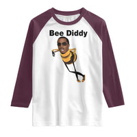 Bee Diddy Raglan Shirt Dark Humor Internet Meme Brainrot Gen Z